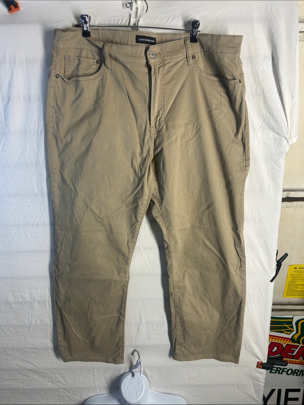 Lucky Brand Men's Tan Cotton Chinos